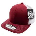 Burgundy/White