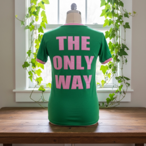 AKA The Only Way T-Shirt -Green Trim