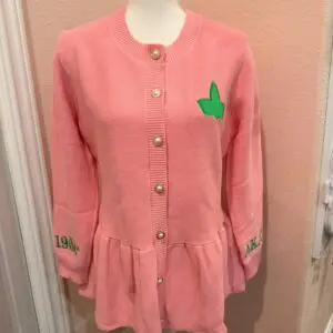 Pretty Peplum Ivy Cardigan - Pink
