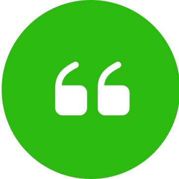 A green background with two white words